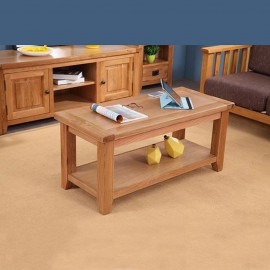 שולחן סלוני מעץ אלון מלא דגם נאפולי